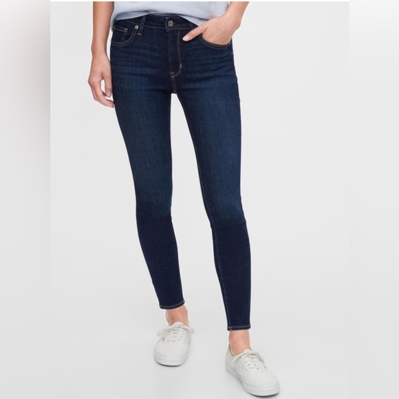 GAP DENIM Universal Legging Regular Jeans Dark Washed Size 6/28 - Picture 1 of 11